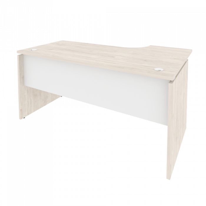 Onix Стол эргономичный левый O.SA-1 (L) Денвер Светлый/Белый Бриллиант 1580*980*750 (720/460)