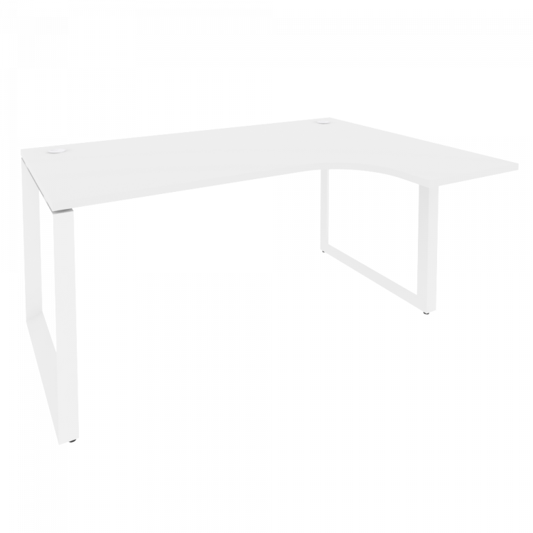 Onix Стол эргономичный правый на О-образном м/к O.MO-SA-4 (R) Белый Бриллиант/Металл Белый 1580*1180