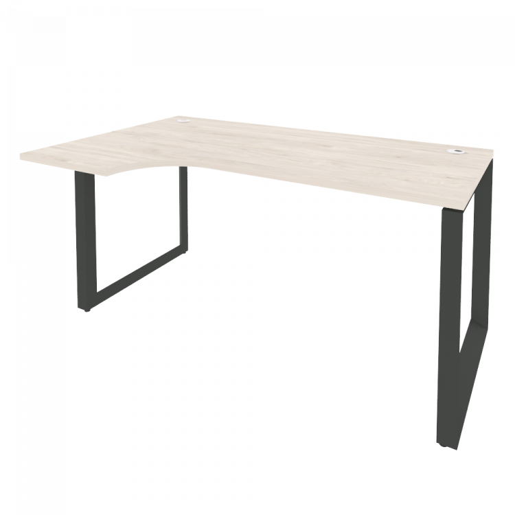 Onix Стол эргономичный левый на О-образном м/к O.MO-SA-1 (L) Денвер Светлый/Металл Антрацит 1580*980