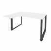 Onix Стол эргономичный левый на О-образном м/к O.MO-SA-3 (L) Белый Бриллиант/Металл Антрацит 1380*11