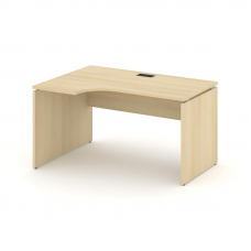 Style Project Стол рабочий эргоном. SN-D.SPA-012(L) Акация Лорка/Черная Заглушка 1580*700/980*750