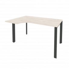 Onix Стол эргономичный левый на П-образном м/к O.MP-SA-2 (L) Денвер Светлый/Металл Антрацит 1380*980