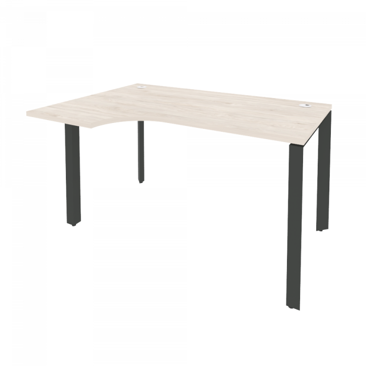 Onix Стол эргономичный левый на П-образном м/к O.MP-SA-2 (L) Денвер Светлый/Металл Антрацит 1380*980