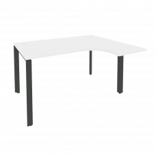 Onix Стол эргономичный правый на П-образном м/к O.MP-SA-3 (R) Белый Бриллиант/Металл Антрацит 1380*1