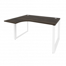Onix Стол эргономичный левый на О-образном м/к O.MO-SA-3 (L) Дуб Мали/Металл Белый 1380*1180*750 (80