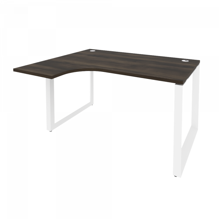 Onix Стол эргономичный левый на О-образном м/к O.MO-SA-3 (L) Дуб Мали/Металл Белый 1380*1180*750 (80