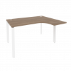 Onix Стол эргономичный правый на П-образном м/к O.MP-SA-3 (R) Дуб Аризона/Металл Белый 1380*1180*750