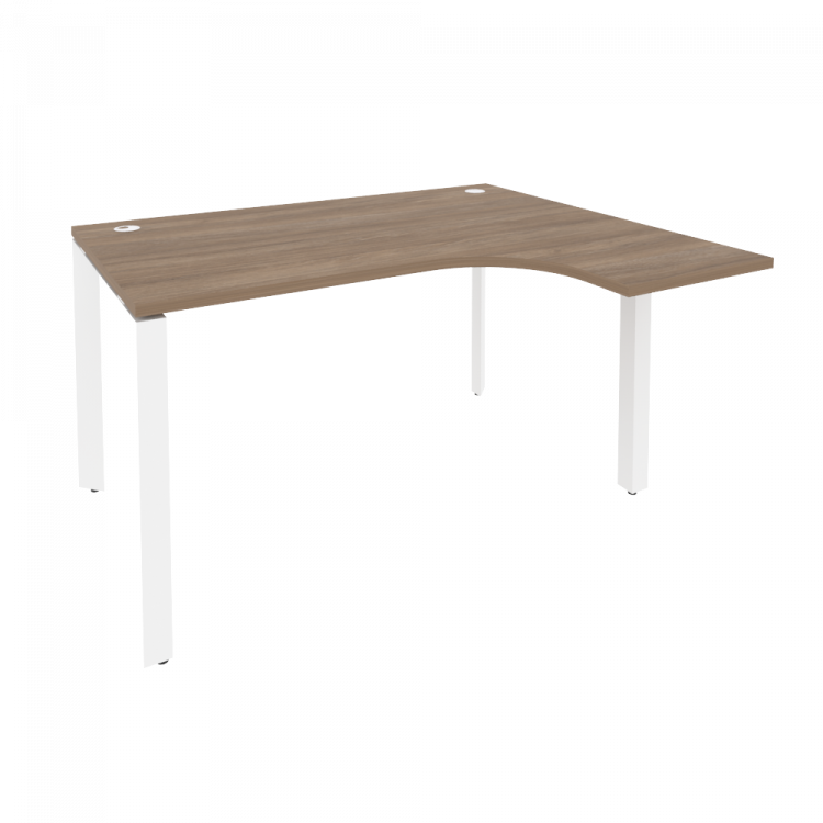 Onix Стол эргономичный правый на П-образном м/к O.MP-SA-3 (R) Дуб Аризона/Металл Белый 1380*1180*750
