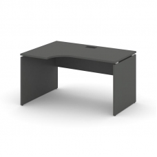 Style Project Стол рабочий эргоном. SN-D.SPA-022(L) Антрацит/Черная Заглушка 1580*800/980*750