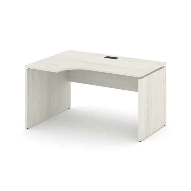 Style Project Стол рабочий эргоном. SN-D.SPA-012(L) Дуб Наварра/Черная Заглушка 1580*700/980*750