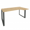 Onix Стол эргономичный правый на О-образном м/к O.MO-SA-1 (R) Тиквуд Светлый/Металл Антрацит 1580*98