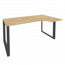 Onix Стол эргономичный правый на О-образном м/к O.MO-SA-1 (R) Тиквуд Светлый/Металл Антрацит 1580*98