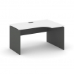 Style Project Стол рабочий эргоном. SN-D.SPA-012(R) Белый/Антрацит/Черная Заглушка 1580*700/980*750