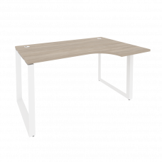 Onix Стол эргономичный правый на О-образном м/к O.MO-SA-2 (R) Дуб Аттик/Металл Белый 1380*980*750 (7