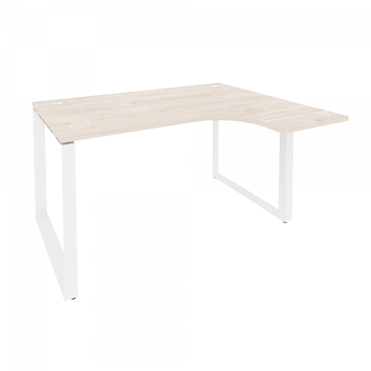 Onix Стол эргономичный правый на О-образном м/к O.MO-SA-3 (R) Денвер Светлый/Металл Белый 1380*1180*