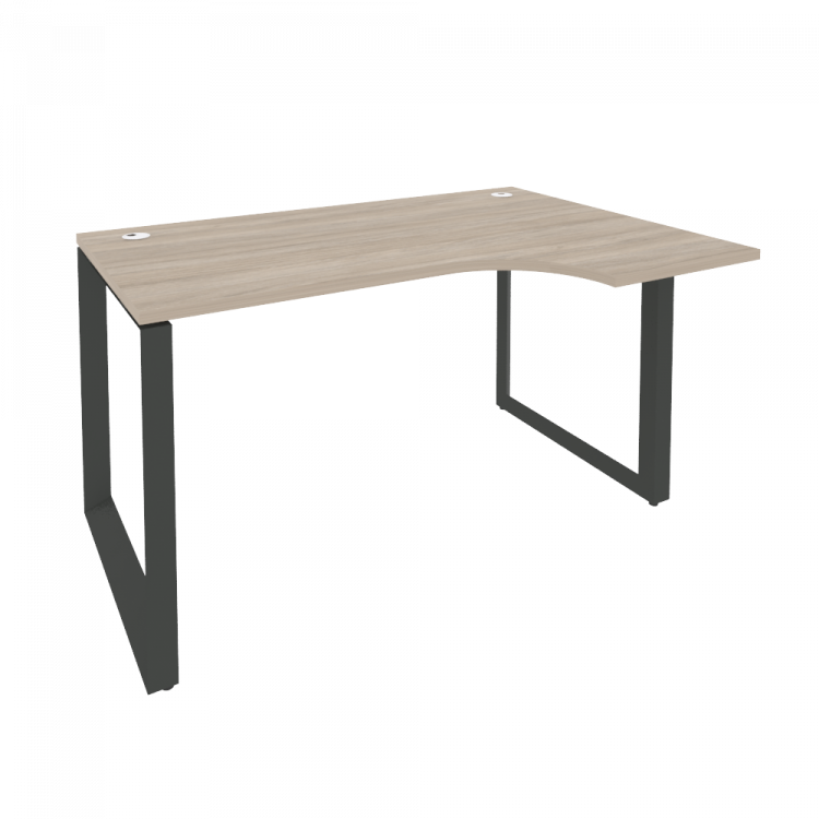 Onix Стол эргономичный правый на О-образном м/к O.MO-SA-2 (R) Дуб Аттик/Металл Антрацит 1380*980*750
