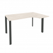 Onix Стол эргономичный правый на П-образном м/к O.MP-SA-2 (R) Денвер Светлый/Металл Антрацит 1380*98