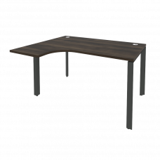 Onix Стол эргономичный левый на П-образном м/к O.MP-SA-3 (L) Дуб Мали/Металл Антрацит 1380*1180*750