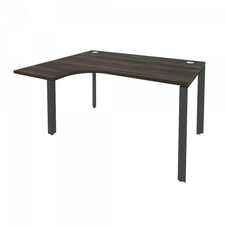 Onix Стол эргономичный левый на П-образном м/к O.MP-SA-3 (L) Дуб Мали/Металл Антрацит 1380*1180*750