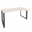 Onix Стол эргономичный правый на О-образном м/к O.MO-SA-1 (R) Денвер Светлый/Металл Антрацит 1580*98