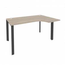 Onix Стол эргономичный правый на П-образном м/к O.MP-SA-2 (R) Дуб Аттик/Металл Антрацит 1380*980*750