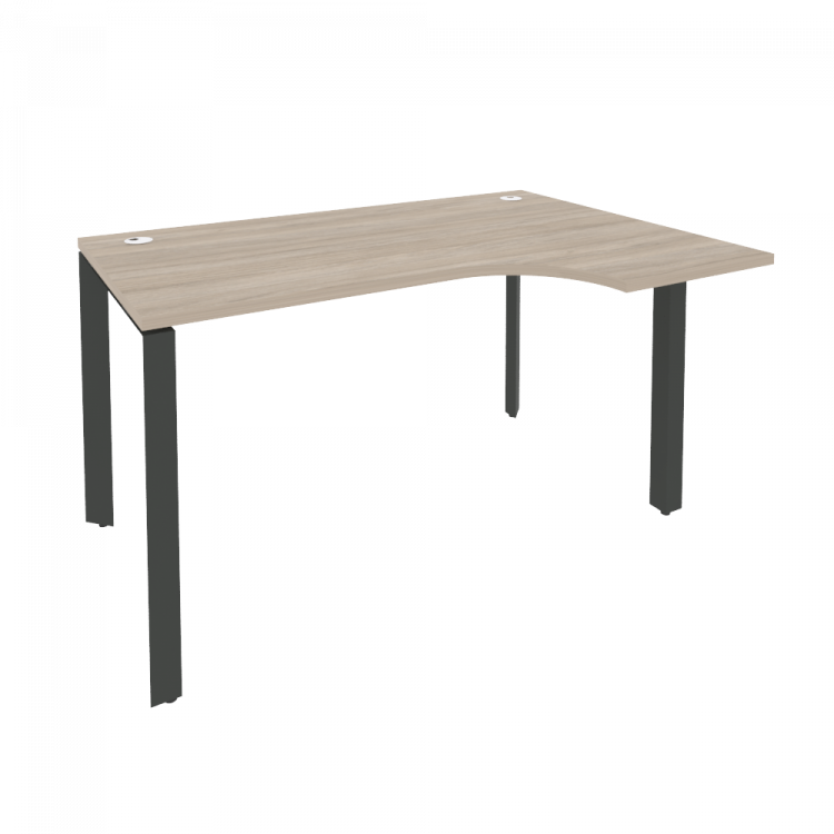 Onix Стол эргономичный правый на П-образном м/к O.MP-SA-2 (R) Дуб Аттик/Металл Антрацит 1380*980*750