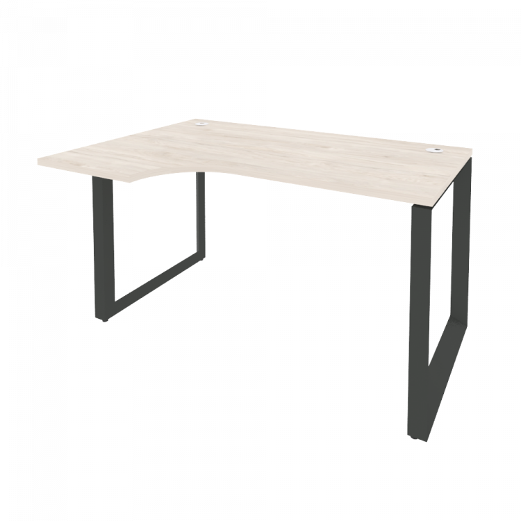 Onix Стол эргономичный левый на О-образном м/к O.MO-SA-2 (L) Денвер Светлый/Металл Антрацит 1380*980