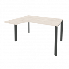 Onix Стол эргономичный левый на П-образном м/к O.MP-SA-3 (L) Денвер Светлый/Металл Антрацит 1380*118