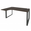 Onix Стол эргономичный левый на О-образном м/к O.MO-SA-4 (L) Дуб Мали/Металл Антрацит 1580*1180*750