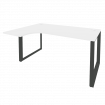 Onix Стол эргономичный левый на О-образном м/к O.MO-SA-4 (L) Белый Бриллиант/Металл Антрацит 1580*11