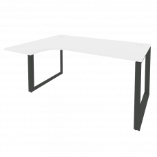 Onix Стол эргономичный левый на О-образном м/к O.MO-SA-4 (L) Белый Бриллиант/Металл Антрацит 1580*11