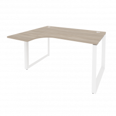 Onix Стол эргономичный левый на О-образном м/к O.MO-SA-3 (L) Дуб Аттик/Металл Белый 1380*1180*750 (8