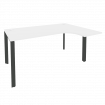 Onix Стол эргономичный правый на П-образном м/к O.MP-SA-4 (R) Белый Бриллиант/Металл Антрацит 1580*1