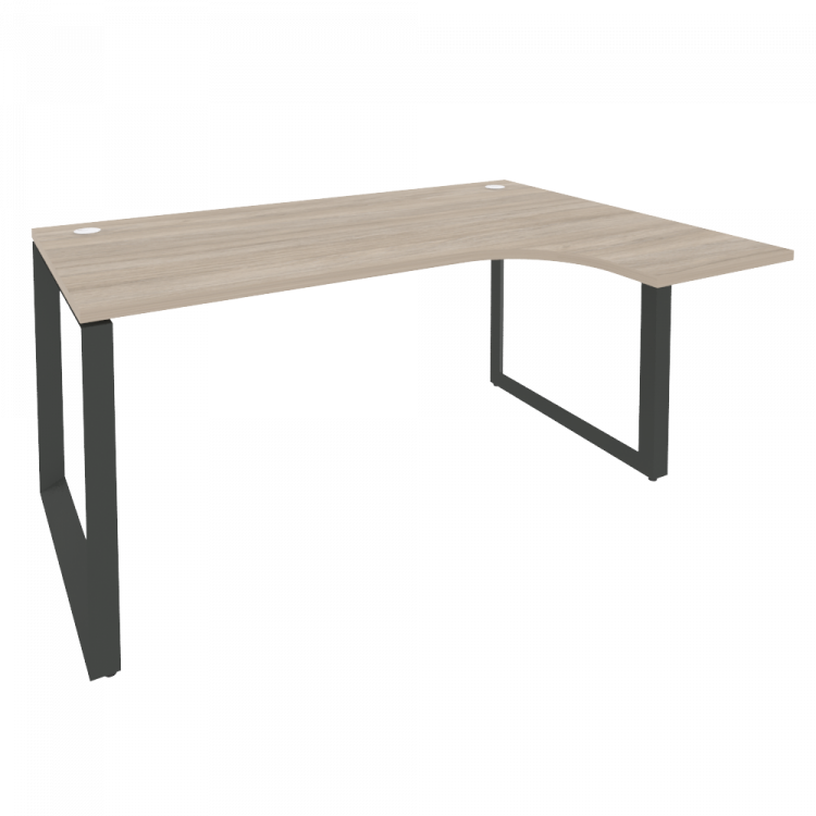 Onix Стол эргономичный правый на О-образном м/к O.MO-SA-4 (R) Дуб Аттик/Металл Антрацит 1580*1180*75