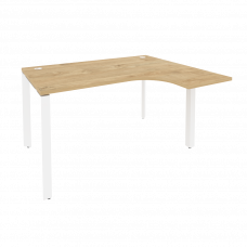 Onix Стол эргономичный правый на П-образном м/к O.MP-SA-3 (R) Тиквуд Светлый/Металл Белый 1380*1180*