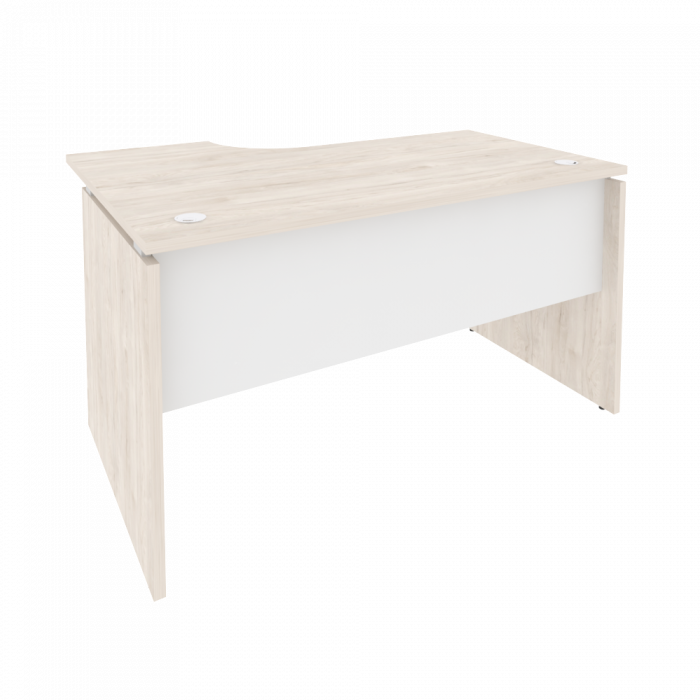 Оникс Стол эргономичный правый O.SA-2 (R) Денвер Светлый/Белый Бриллиант 1380*980*750 (720/460)