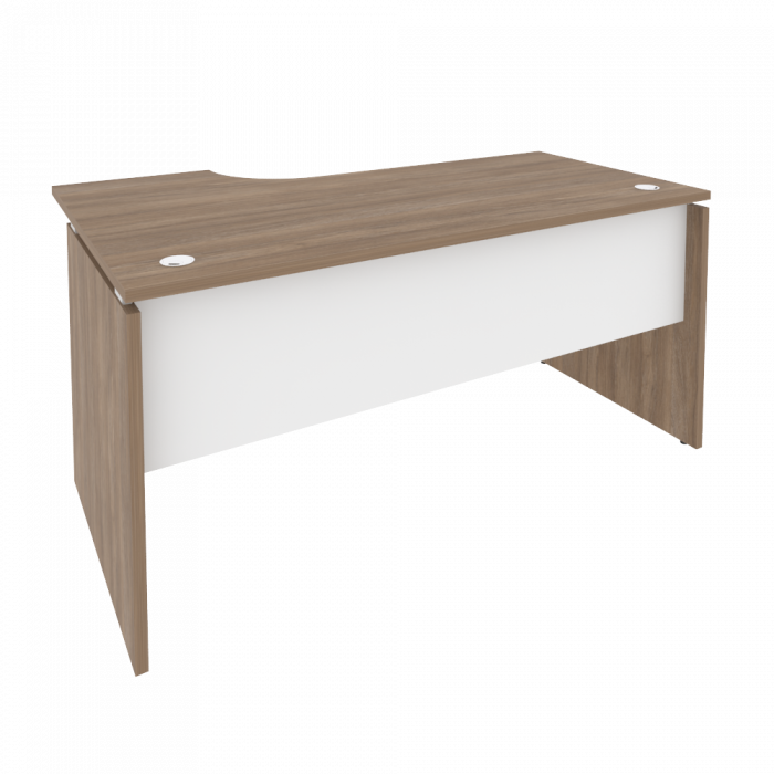Оникс Стол эргономичный правый O.SA-1 (R) Дуб Аризона/Белый Бриллиант 1580*980*750 (720/460)
