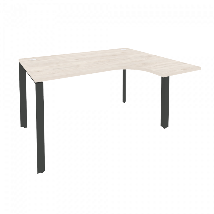 Onix Стол эргономичный правый на П-образном м/к O.MP-SA-3 (R) Денвер Светлый/Металл Антрацит 1380*11