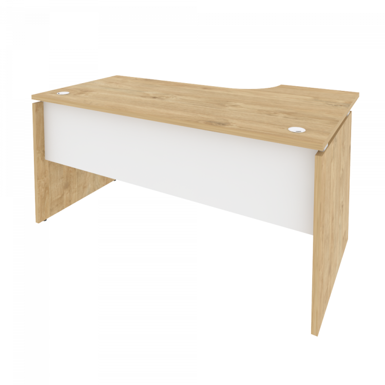 Onix Стол эргономичный левый O.SA-1 (L) Тиквуд Светлый/Белый Бриллиант 1580*980*750 (720/460)