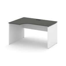 Style Project Стол рабочий эргоном. SN-D.SPA-011(L) Антрацит/Белый/Черная Заглушка 1380*700/980*750