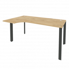 Onix Стол эргономичный левый на П-образном м/к O.MP-SA-1 (L) Тиквуд Светлый/Металл Антрацит 1580*980