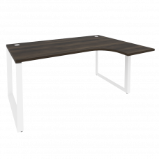 Onix Стол эргономичный правый на О-образном м/к O.MO-SA-4 (R) Дуб Мали/Металл Белый 1580*1180*750 (8