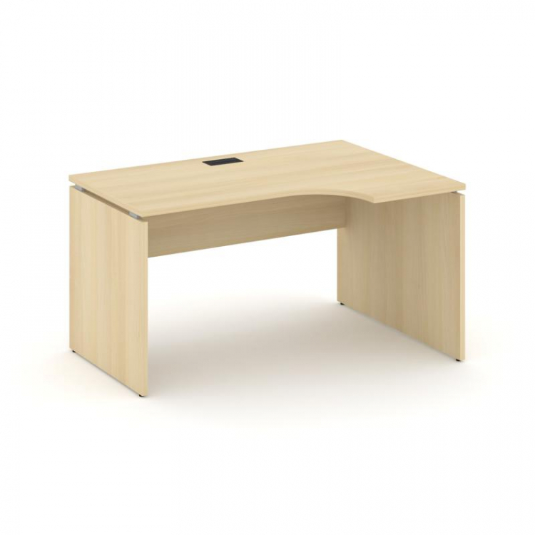 Style Project Стол рабочий эргоном. SN-D.SPA-001(R) Акация Лорка/Черная Заглушка 1380*600/980*750