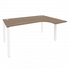 Onix Стол эргономичный правый на П-образном м/к O.MP-SA-4 (R) Дуб Аризона/Металл Белый 1580*1180*750