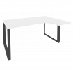 Onix Стол эргономичный правый на О-образном м/к O.MO-SA-4 (R) Белый Бриллиант/Металл Антрацит 1580*1