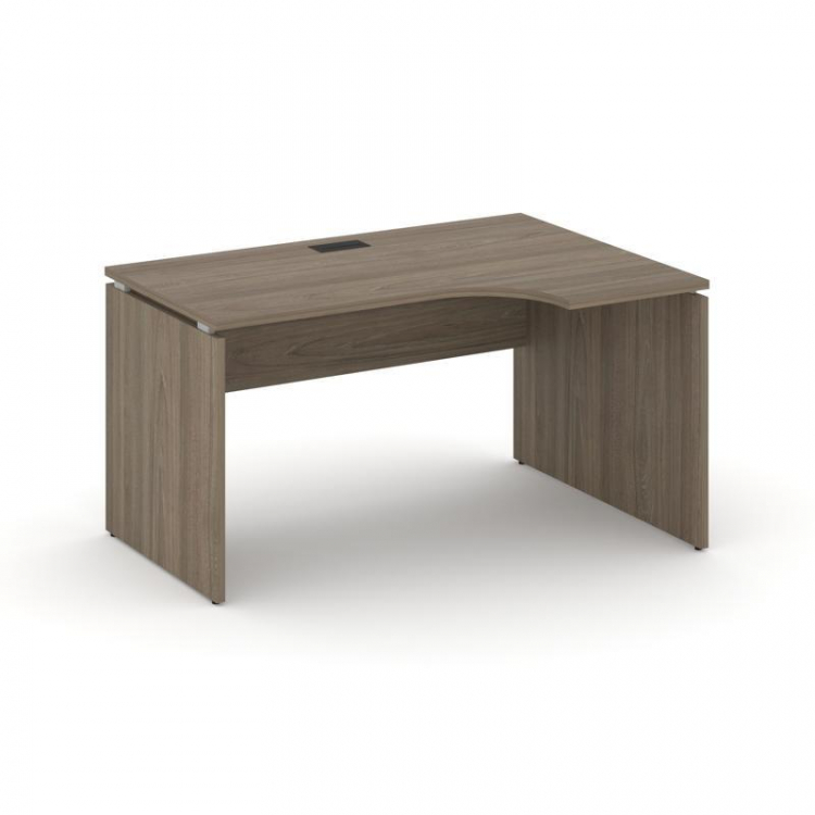 Style Project Стол рабочий эргоном. SN-D.SPA-002(R) Вяз Благородный/Черная Заглушка 1580*600/980*750