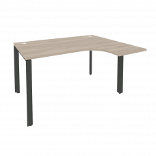 Onix Стол эргономичный правый на П-образном м/к O.MP-SA-3 (R) Дуб Аттик/Металл Антрацит 1380*1180*75