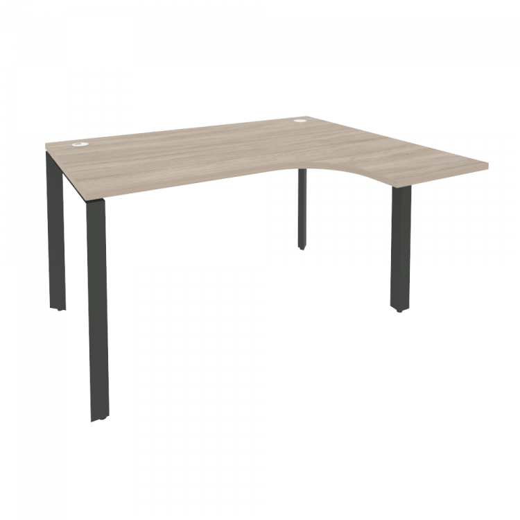 Onix Стол эргономичный правый на П-образном м/к O.MP-SA-3 (R) Дуб Аттик/Металл Антрацит 1380*1180*75