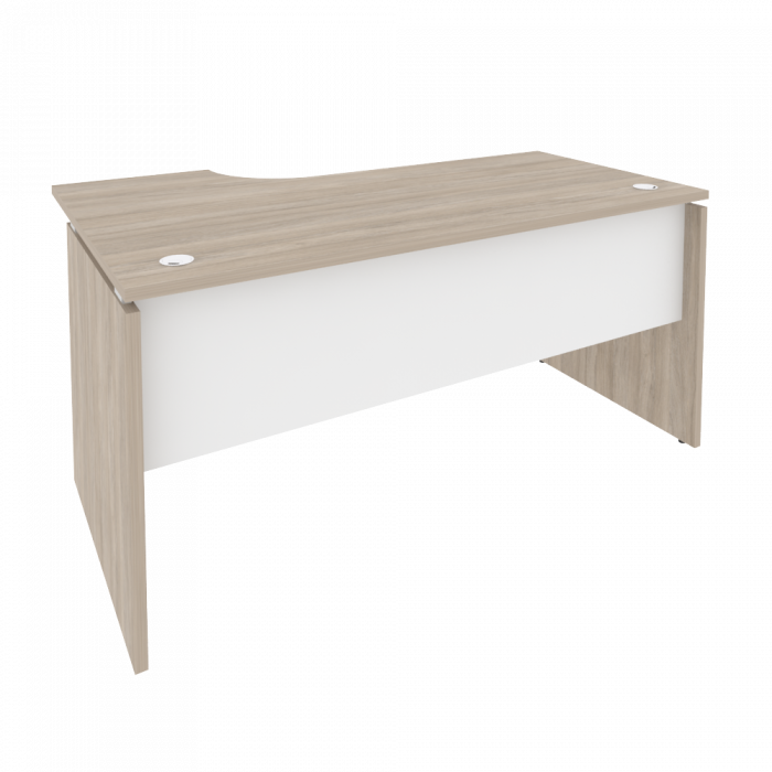 Оникс Стол эргономичный правый O.SA-1 (R) Дуб Аттик/Белый Бриллиант 1580*980*750 (720/460)