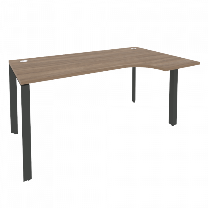 Onix Стол эргономичный правый на П-образном м/к O.MP-SA-1 (R) Дуб Аризона/Металл Антрацит 1580*980*7